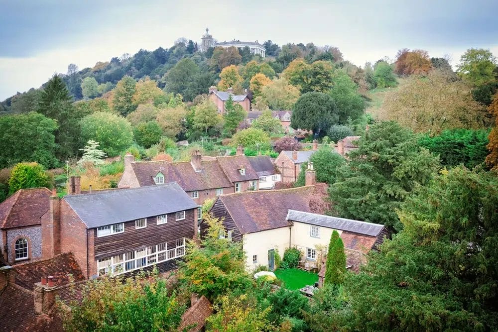 PP Gutters roof and gutter cleaning - arial photo taken of West Wickham