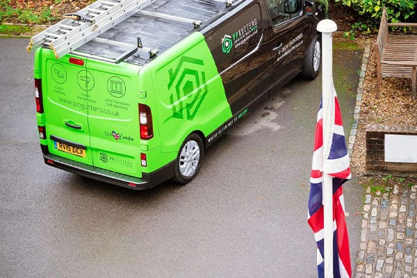 Gutter Cleaning Service in London by PP Gutters using advanced equipment for safe and effective cleaning.